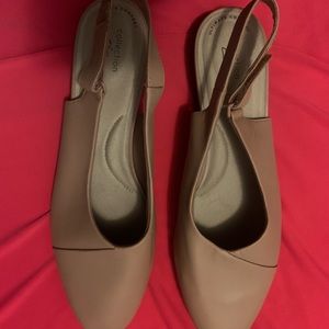 Clarks 12W Mauve Sling back flats